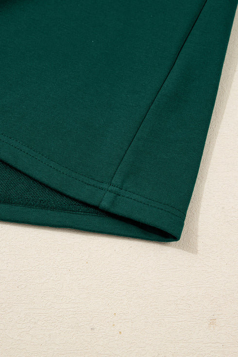 Pearl Embellished Drop Shoulder Pullover Mini Skirt Two Piece Dresses